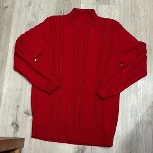 Red Cable Knit Sweater